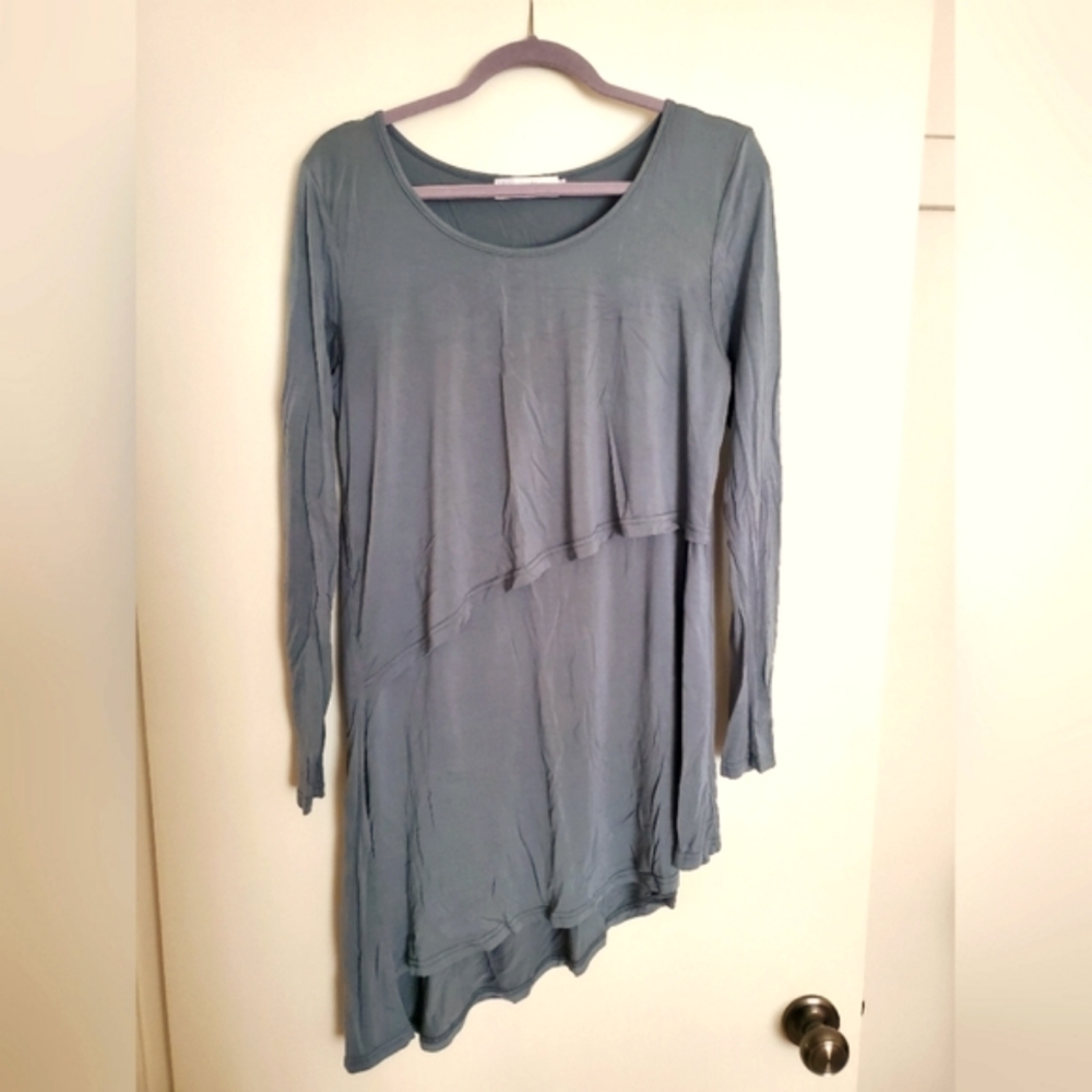 Asymmetrical Long Sleeve Nursing/Maternity Tee